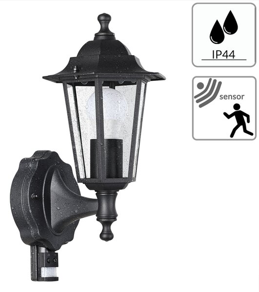 Nástenná lampa Krysante so senzorom