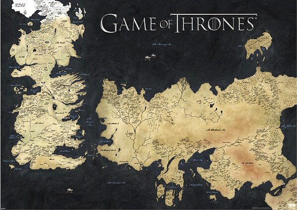 Plagát, Obraz - Game Of Thrones - The 7 Kingdoms, (91.5 x 61 cm)