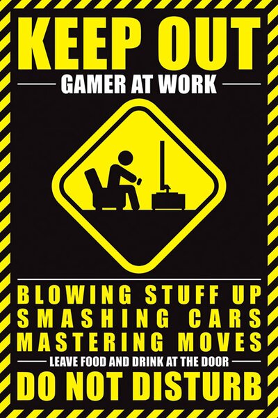 Plagát, Obraz - Gamer At Work, (61 x 91.5 cm)