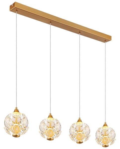 Globo 16047-4H - LED luster na lanku VIRINA LED/32W/230V 3000K zlatý