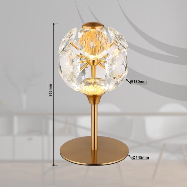 Globo 16047T - LED Stolná lampa VIRINA LED/8W/230V 3000K zlatá