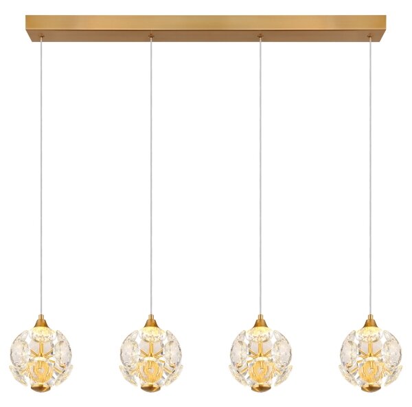 Globo 16047-4H - LED luster na lanku VIRINA LED/32W/230V 3000K zlatý