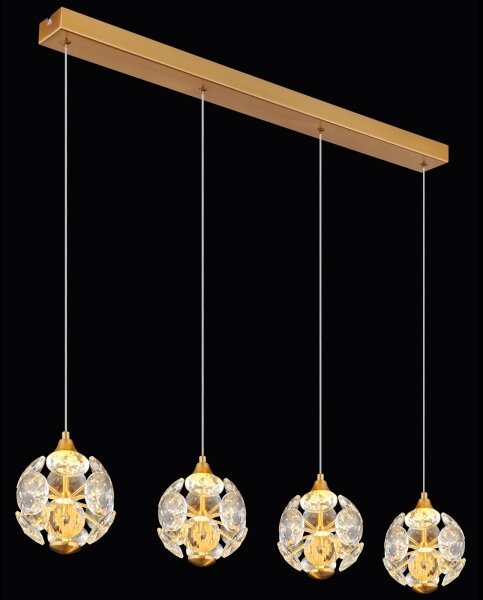Globo 16047-4H - LED luster na lanku VIRINA LED/32W/230V 3000K zlatý