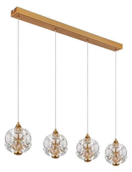 Globo 16047-4H - LED luster na lanku VIRINA LED/32W/230V 3000K zlatý