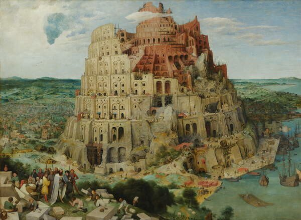 Pieter the Elder Bruegel - Obrazová reprodukcia Tower of Babel, 1563 (oil on panel), (40 x 30 cm)