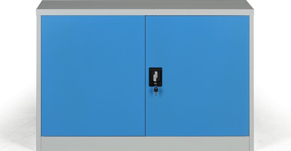 Kovová spisová skriňa, demontovaná, 1 polica, 1200 x 800 x 400 mm, modrá
