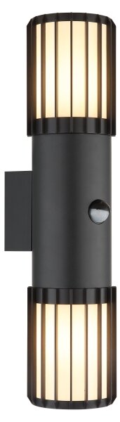 Globo 32160-2S - Vonkajšie nástenné svietidlo so senzorom MERVIN 2xE27/15W/230V IP54