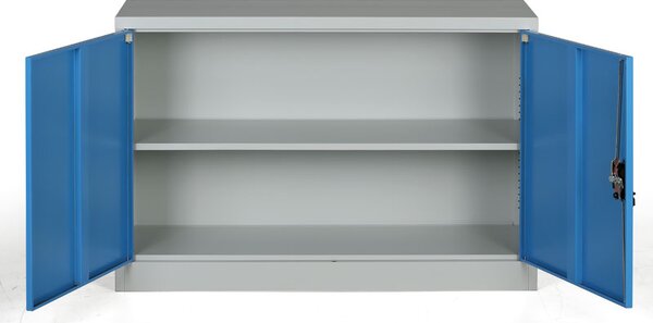 Kovová spisová skriňa, demontovaná, 1 polica, 1200 x 800 x 400 mm, modrá