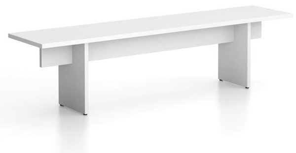 Lavica SOLID, 1800 x 400 x 443 mm, biela