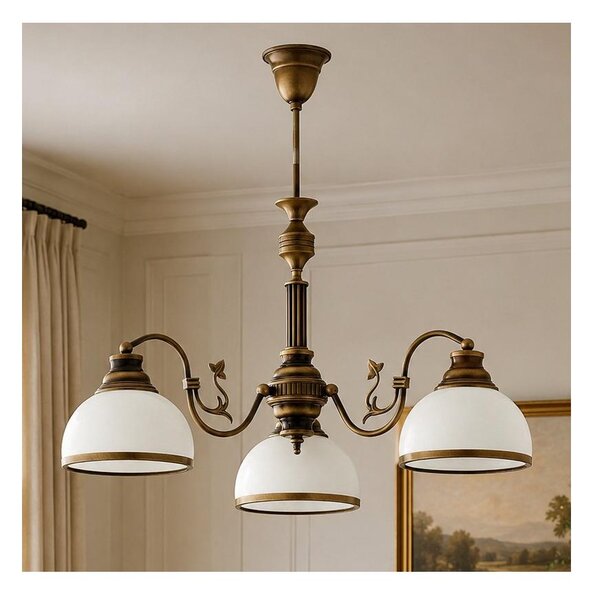 Brilagi - Stropný luster na tyči TAURUS 3xE27/15W/230V priemer 70 cm bronz