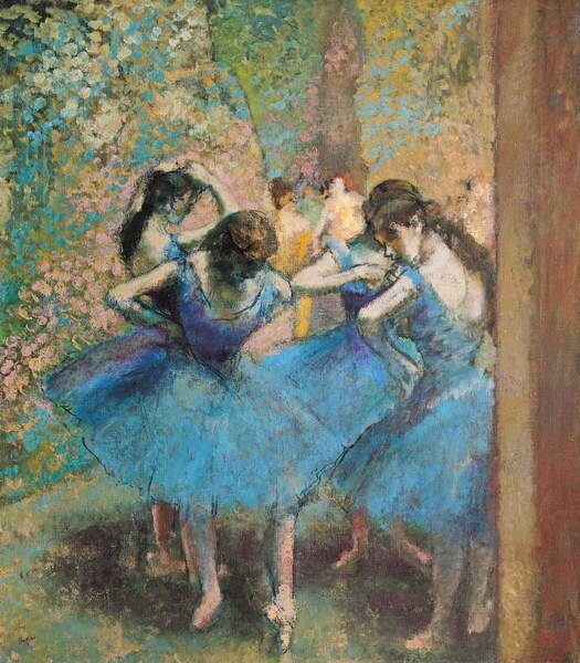 Edgar Degas - Umelecká tlač Dancers in blue, 1890, (35 x 40 cm)