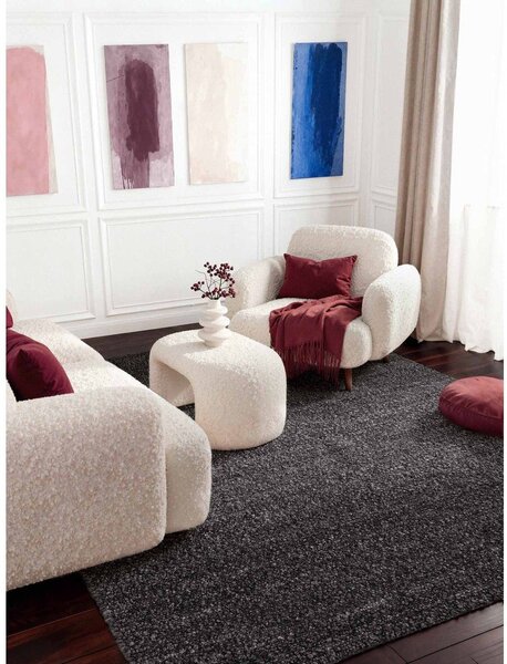 Tmavosivý ručne tkaný koberec z materiálu buklé 160x230 cm Notting Hill Portobello – Ted Baker