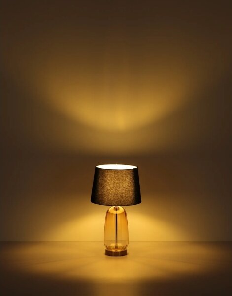 Globo 24142S - Stolná lampa CLASSY 1xE27/40W/230V čierna/hnedá