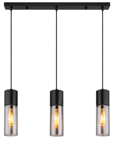 Globo 21000-3HBN - Luster na lankách ANNIKA 3xE27/25W/230V čierna