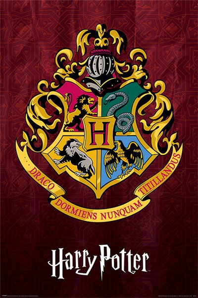 Plagát, Obraz - Harry Potter - Hogwarts School Crest, (61 x 91.5 cm)