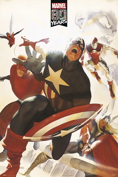 Plagát, Obraz - Marvel - 80 Years Avengers, (61 x 91.5 cm)
