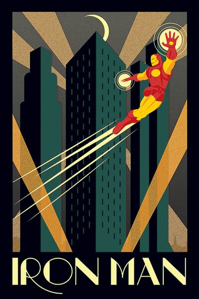 Plagát, Obraz - Marvel Deco - Iron man, (61 x 91.5 cm)