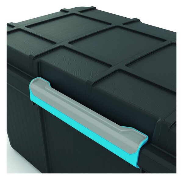 Čierny plastový úložný box s vekom 73,5x44,5x46 cm Scuba Box – KIS
