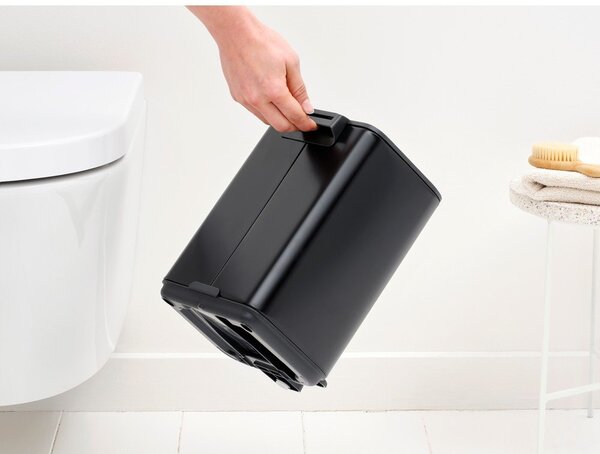 Matne čierny pedálový oceľový odpadkový kôš 4 l Bo – Brabantia