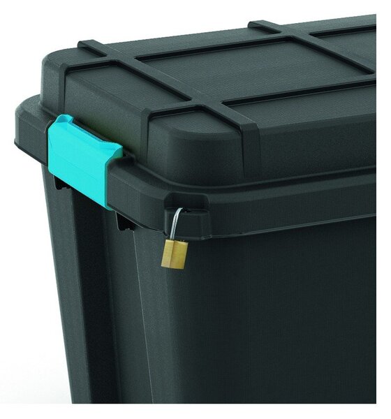 Čierny plastový úložný box s vekom 73,5x44,5x46 cm Scuba Box – KIS