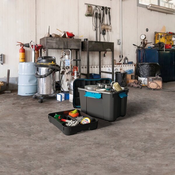 Čierny plastový úložný box s vekom 73,5x44,5x46 cm Scuba Box – KIS