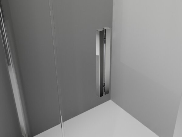 Mexen Exo, skladacia sprchová kabína, dvere 110 cm + bočná stena 110 cm, transparentné sklo, chróm, 816-110-110-01-00