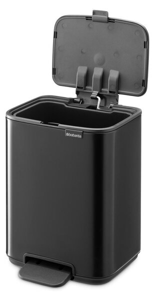 Matne čierny pedálový oceľový odpadkový kôš 4 l Bo – Brabantia