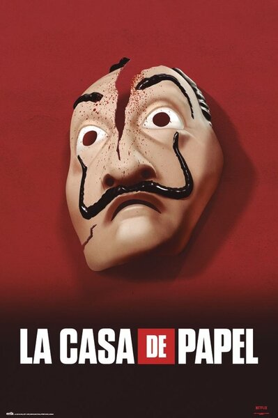 Plagát, Obraz - La Casa De Papel - Mask, (61 x 91.5 cm)