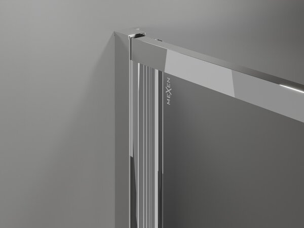 Mexen Exo, skladacia sprchová kabína, dvere 110 cm + bočná stena 110 cm, transparentné sklo, chróm, 816-110-110-01-00