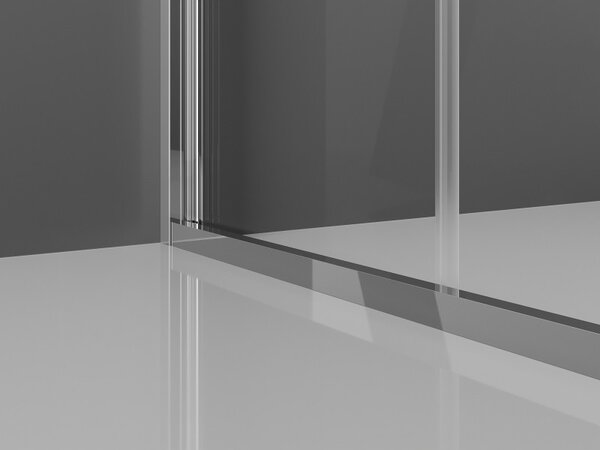 Mexen Exo, skladacia sprchová kabína, dvere 110 cm + bočná stena 110 cm, transparentné sklo, chróm, 816-110-110-01-00
