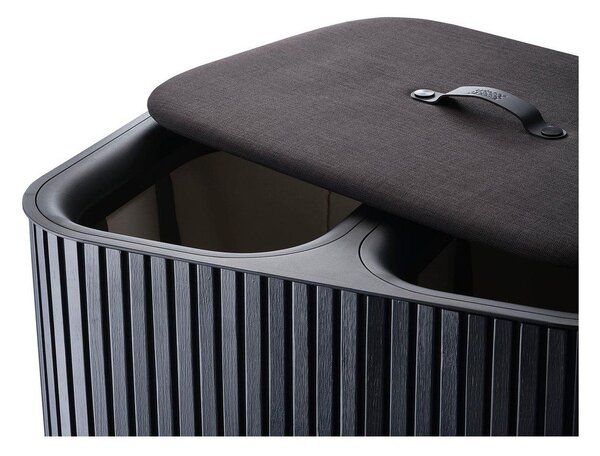 Čierny bambusový kôš na bielizeň 2x45 l Tota Luxe – Joseph Joseph