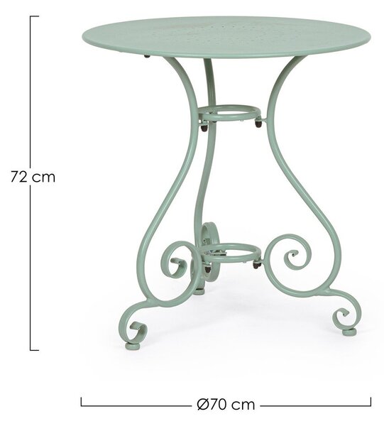Oceľový okrúhly záhradný stolík ø 70 cm Etienne – Bizzotto