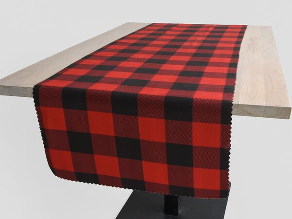 WALIA® Kuchynský behúň KOSTKY - červený 45x140 cm