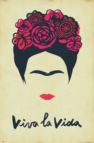 Plagát, Obraz - Frida Kahlo - Viva La Vida