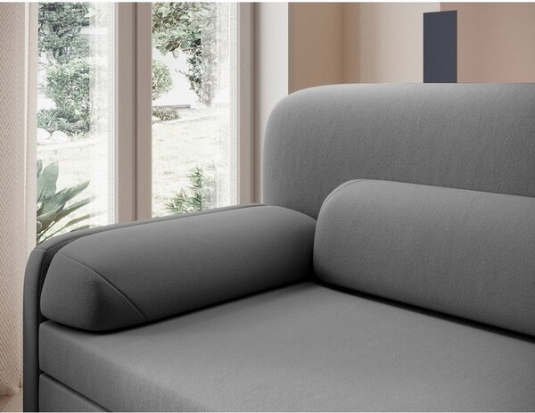 Taupe zamatová rozkladacia/s úložným priestorom pohovka 236 cm Elioss – ELTAP