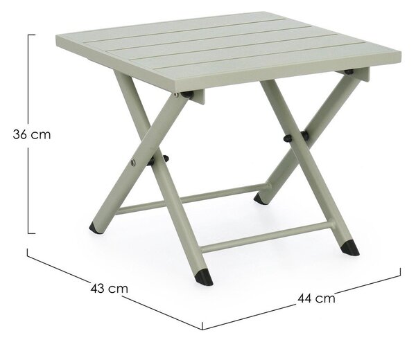 Hliníkový záhradný konferenčný stolík 43x44 cm Taylor – Bizzotto