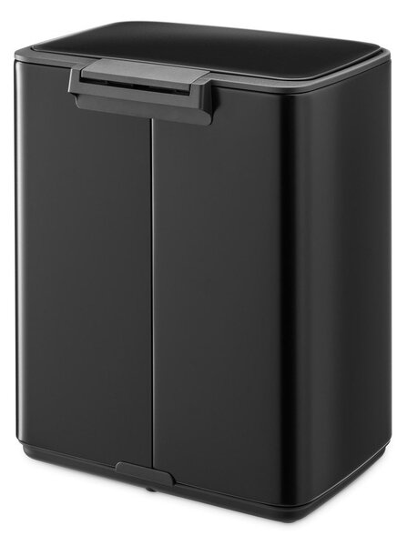 Matne čierny pedálový oceľový odpadkový kôš 12 l Bo – Brabantia