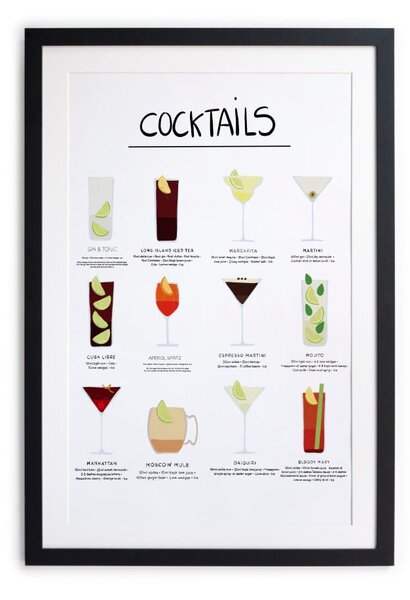 Zarámovaný plagát Really Nice Things Cocktail, 65 x 45 cm