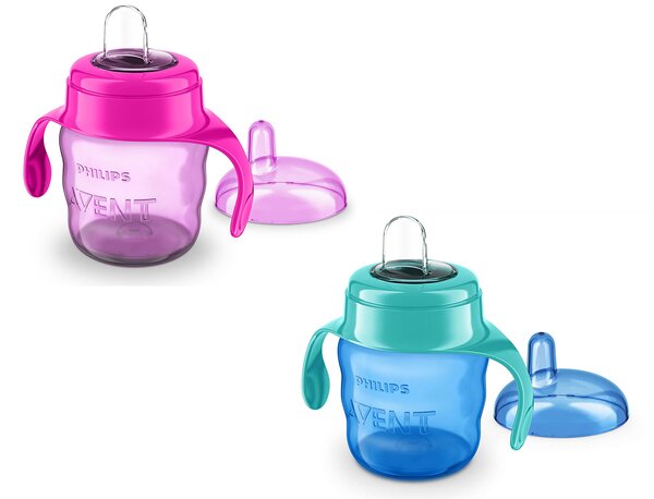 Tréningová detská fľaša Philips Avent 200 ml 6m+ Farba: modrá