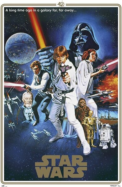 Plagát, Obraz - Star Wars - 40th Anniversary One Sheet, (61 x 91.5 cm)