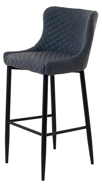 Sivá čalúnená barová stolička Unique Furniture Ottowa