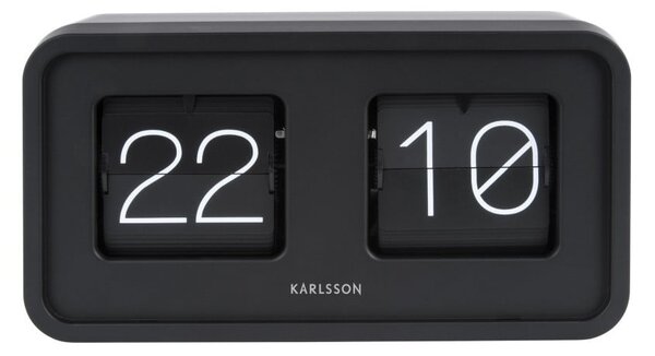 Čierne stolové hodiny Karlsson Bold Flip
