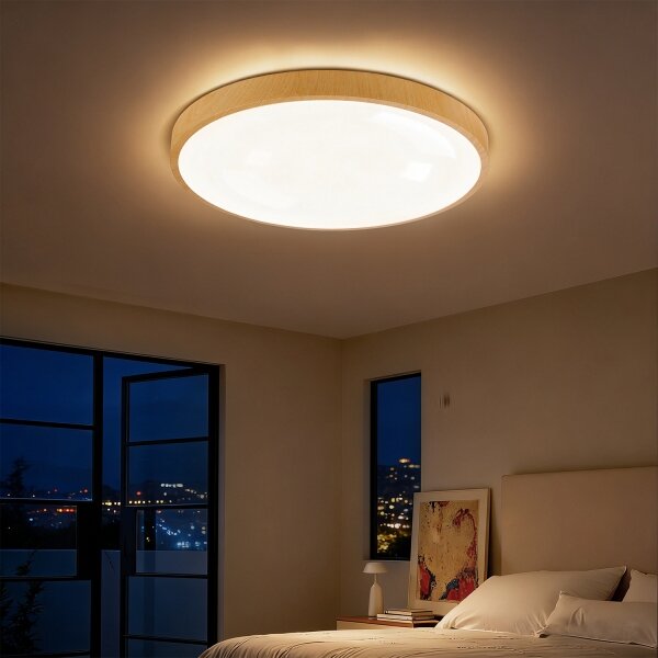Brilagi-LED Stmievateľné svietidlo GLASS POOL DOUBLE LED/60W/230V 50 cm, dekor dreva + DO