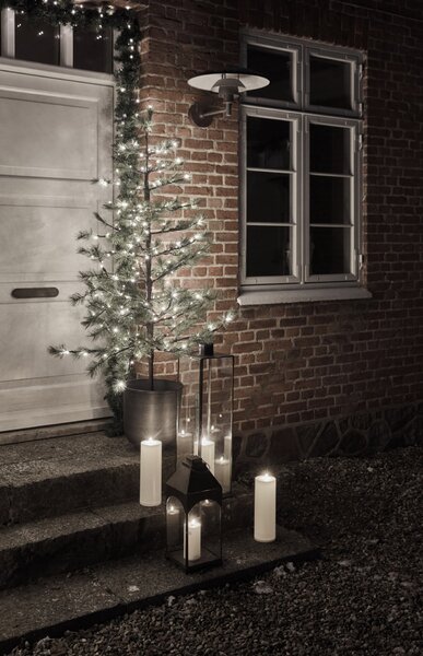 Vosková LED sviečka White 17,5 cm