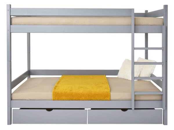 Wilsondo Poschodová posteľ s úložným priestorom Paula 2 90x200 Sivá