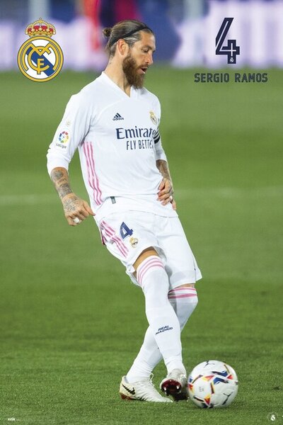 Plagát, Obraz - Real Madrid - Sergio Ramos 2020/2021, (61 x 91.5 cm)
