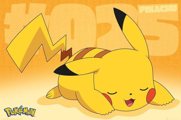 Plagát, Obraz - Pokemon - Pikachu Asleep, (91.5 x 61 cm)