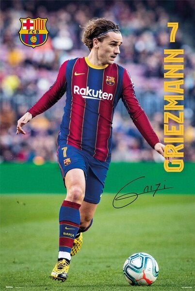 Plagát, Obraz - FC Barcelona - Griezmann 2020/2021, (61 x 91.5 cm)