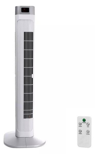 V-Tac Stĺpový ventilátor s ukazovateľom teploty s diaľkovým ovládaním 55W/230V VT0229 + záruka 3 roky zadarmo