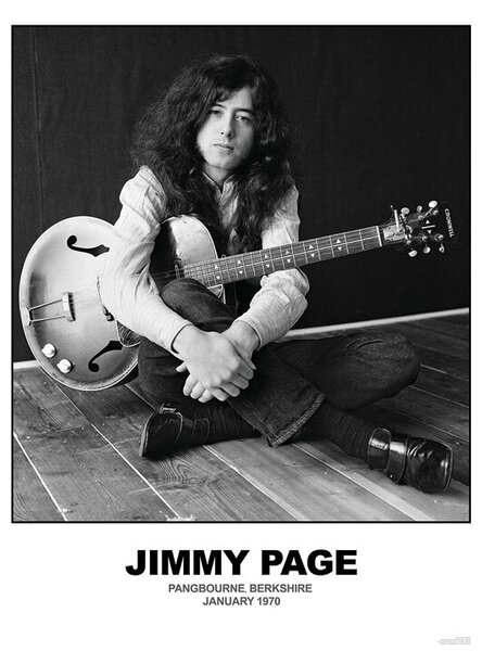 Plagát, Obraz - Jimmy Page - January 1970 Berkshire